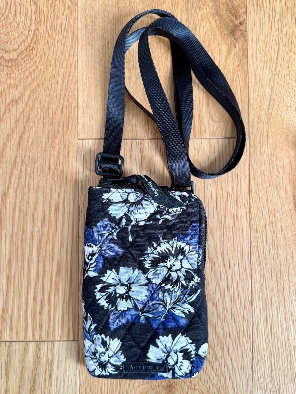 Vera Bradley Frosted Floral Lighten Up RFID Mini Crossbody Phone ID Wallet